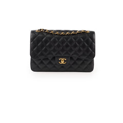 Chanel Double Flap Jumbo Black Caviar GHW