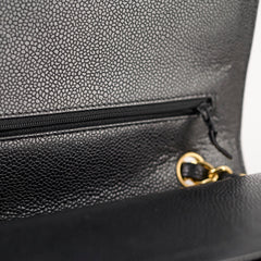 Chanel Double Flap Jumbo Black Caviar GHW