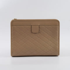 Saint Laurent Clutch With Chain Beige