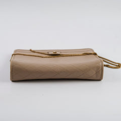 Saint Laurent Clutch With Chain Beige
