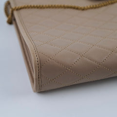 Saint Laurent Clutch With Chain Beige