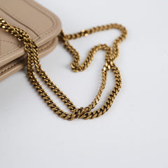 Saint Laurent Clutch With Chain Beige
