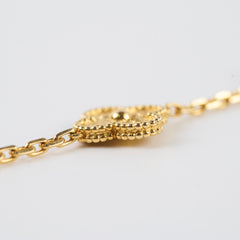 Van Cleef & Arpels Vintage Alhambra 5 Motifs Bracelet Yellow Gold