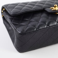 Chanel Caviar Medium/Large Double Classic Flap Black