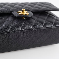 Chanel Caviar Medium/Large Double Classic Flap Black