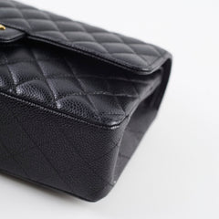 Chanel Caviar Medium/Large Double Classic Flap Black