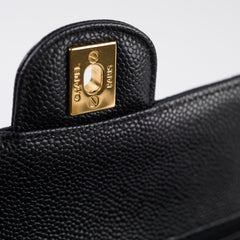 Chanel Caviar Medium/Large Double Classic Flap Black