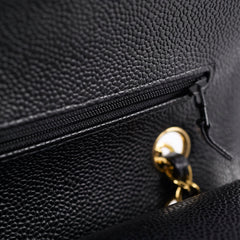 Chanel Caviar Medium/Large Double Classic Flap Black