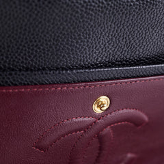 Chanel Caviar Medium/Large Double Classic Flap Black