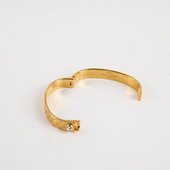 Louis Vuitton Nanogram Strass Bracelet Gold Tone Size S