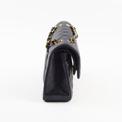 Chanel Caviar Small Double Classic Flap Black Microchipped