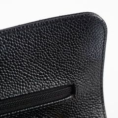 Chanel Caviar Small Double Classic Flap Black Microchipped