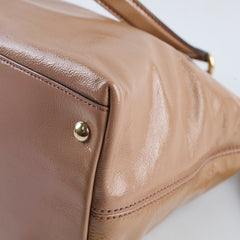 Gucci Patent Soho Disco Tote Dusty Pink/Beige