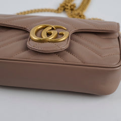 Gucci GG Supermini Marmont Dusty Pink Beige