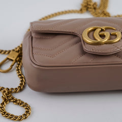 Gucci GG Supermini Marmont Dusty Pink Beige