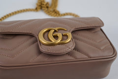 Gucci GG Supermini Marmont Dusty Pink Beige