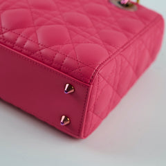 Christian Dior Small Lady Dior Fuschia