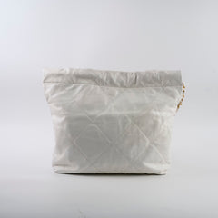 Chanel 22 Small White Calfskin Microchip