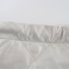 Chanel 22 Small White Calfskin Microchip