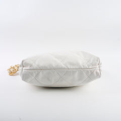 Chanel 22 Small White Calfskin Microchip