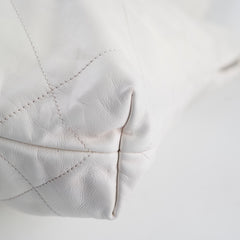 Chanel 22 Small White Calfskin Microchip