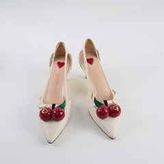 Gucci Cherry Pumps Size 35 White/Red