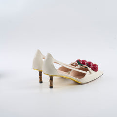 Gucci Cherry Pumps Size 35 White/Red