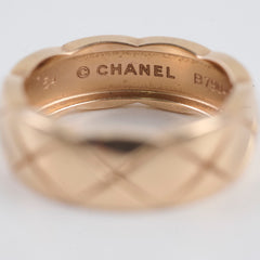 Chanel Coco Crush Beige Gold Ring Size 54