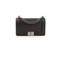Chanel Old Medium Caviar Boy Grey 2019
