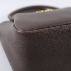 Prada Vitello Small Leather Tote Bag Taupe