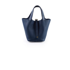 Hermes Picotin 18 Bleu Navy GHW B Stamp