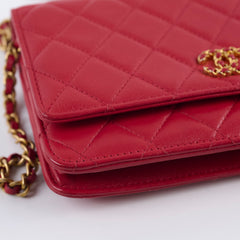 Chanel Wallet on Chain 19 WOC Red