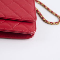 Chanel Wallet on Chain 19 WOC Red