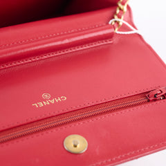 Chanel Wallet on Chain 19 WOC Red