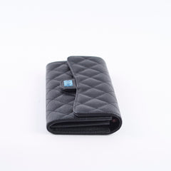 Chanel Long Caviar Black Wallet
