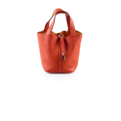 Hermes Picotin 18 Feu Clemence Leather T Stamp