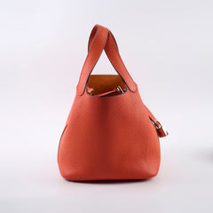 Hermes Picotin 18 Feu Clemence Leather T Stamp