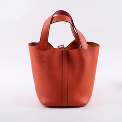 Hermes Picotin 18 Feu Clemence Leather T Stamp