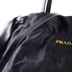 Prada Nylon Bow Shoulder Bag Black