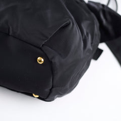 Prada Nylon Bow Shoulder Bag Black