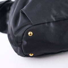 Prada Nylon Bow Shoulder Bag Black