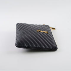 Saint Laurent Wristlet Pouch Black
