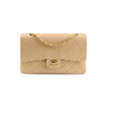 Chanel Medium/Large Double Classic Flap Beige
