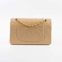 Chanel Medium/Large Double Classic Flap Beige