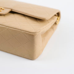 Chanel Medium/Large Double Classic Flap Beige