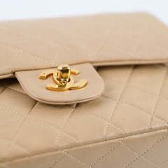 Chanel Medium/Large Double Classic Flap Beige
