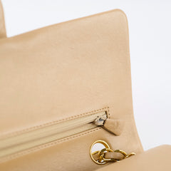 Chanel Medium/Large Double Classic Flap Beige