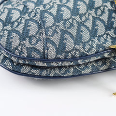 Christian Dior Saddle Medium Oblique Navy