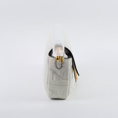 Fendi Medium Baguette White GHW