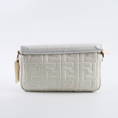 Fendi Medium Baguette White GHW